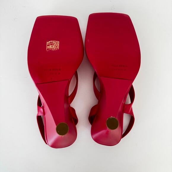 Gia Borghini x RHW Rosie Sandals Slingback Heeled Wedges Leather 36 (US6) - Picture 10 of 13